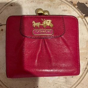 COACH small vintage wallet w/kisslock & snap